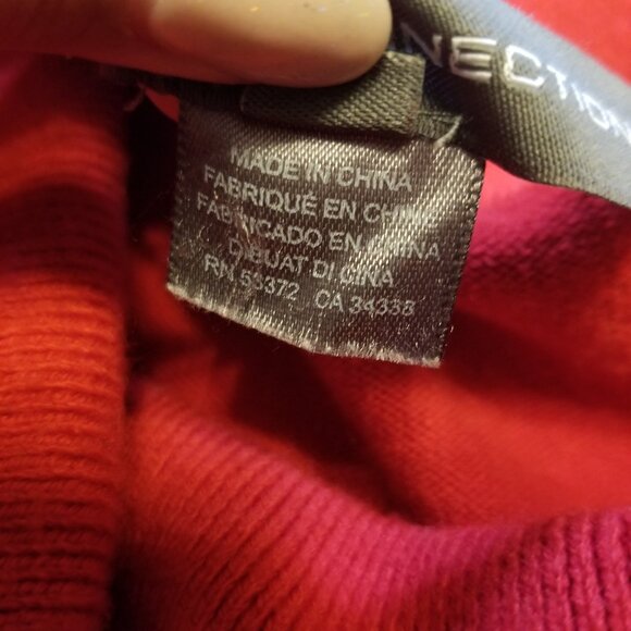 Off the Shoulder Red Knit Long Sleeve Sweater Top French Connection Women XL - Picture 7 of 11